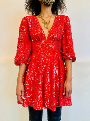 allen schwartz sequin dress A.B.S. Allen Schwartz Glitzy Silver Sequin Party/Evening Dress Size 4 NEW