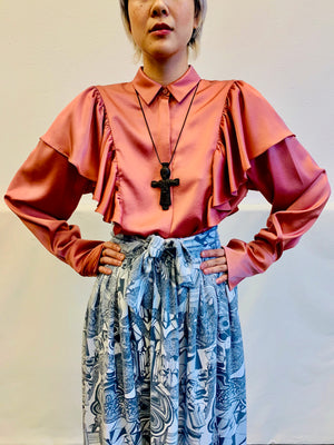 Allen Schwartz Sylvie Ruffle Blouse
