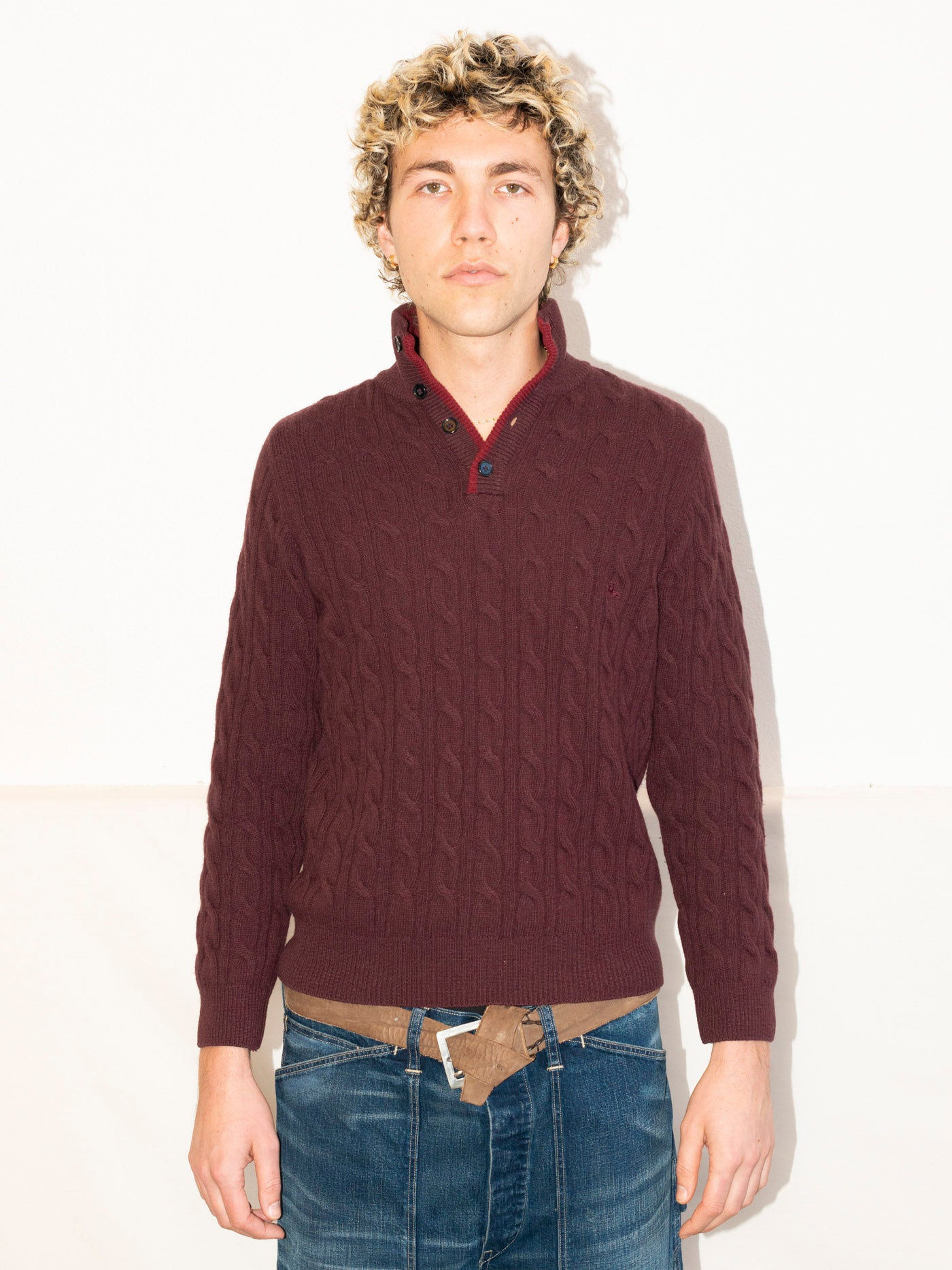 Burberry burgundy sweater Clearance